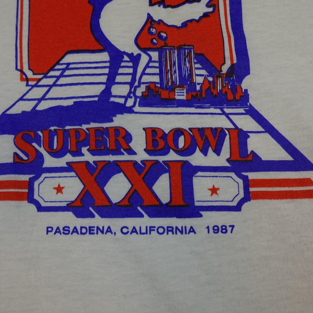 Vintage Denver Broncos Shirt Mens XL White NFL Super Bowl 80s Paper Thin Ringer - Picture 4 of 9